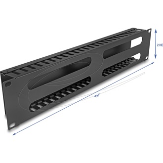 Delock 19  kábel elrendező panel 4 nyílással 2U fém fekete