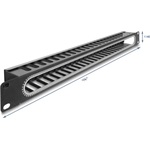 Delock 19  kábel rendező panel nyitási és sarok védelemmel 1U fekete