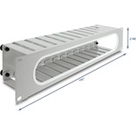 Delock 19  kábel rendező panel nyitási és sarok védelemmel 2U szürke