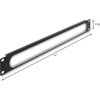 Delock 19  kábelátvezetés sarokvédővel 1U fekete