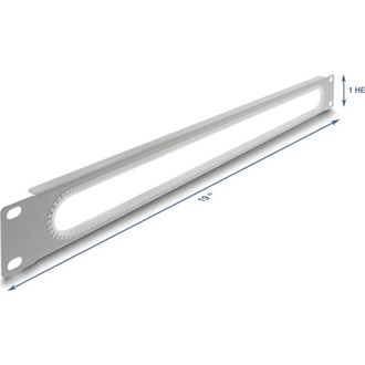 Delock 19  kábelátvezetés sarokvédővel 1U szürke