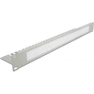 Delock 19" kábelrendező fésűs panel 1U, szürke