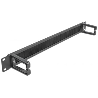 Delock 19? kábelrendező fésűs panel, 2 hurokkal 1U, fekete