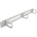 Delock 19" kábelrendező fésűs panel, 3 hurokkal 1U, szürke