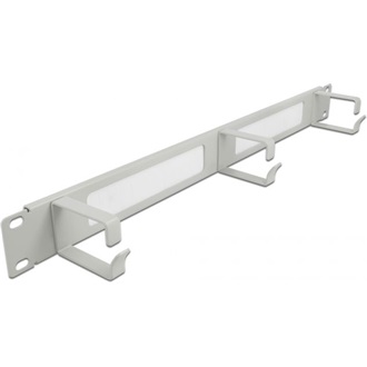 Delock 19" kábelrendező fésűs panel, 3 hurokkal 1U, szürke