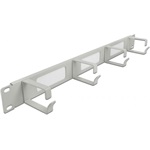 Delock 19" kábelrendező fésűs panel, 4 hurokkal 1U, szürke