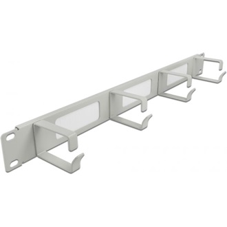 Delock 19" kábelrendező fésűs panel, 4 hurokkal 1U, szürke