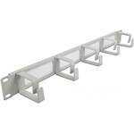 Delock 19" kábelrendező fésűs panel, 5 hurokkal 1U, szürke