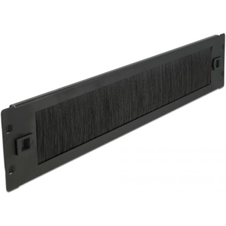 Delock 19? kábelrendező kefe csík eszközmentes 2U fekete