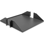 Delock 19  kétoldalas polc akár 46 kg teherbírással 500 mm mélységtől 2U sötétszürke