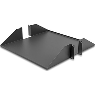 Delock 19  kétoldalas polc akár 46 kg teherbírással 500 mm mélységtől 2U sötétszürke