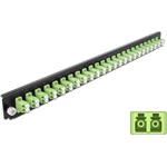 Delock 19? kötő doboz első panele 24 porttal LC Duplex citromzöld