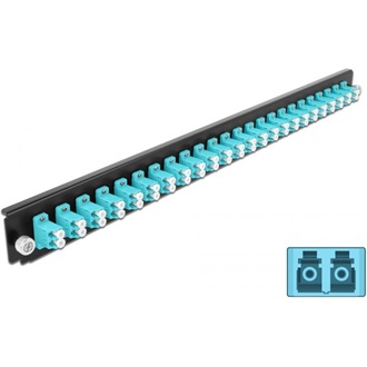 Delock 19? kötő doboz első panele 24 porttal LC Duplex vízkék