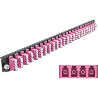 Delock 19? kötő doboz első panele 24 porttal LC Quad ibolya
