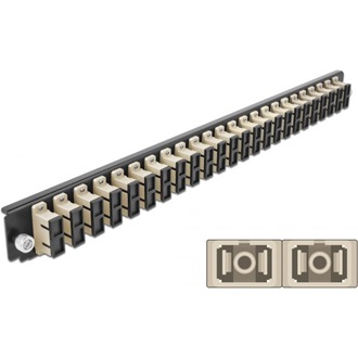 Delock 19? kötő doboz első panele 24 porttal SC Duplex bézs