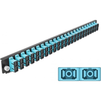 Delock 19? kötő doboz első panele 24 porttal SC Duplex vízkék