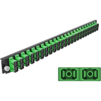 Delock 19? kötő doboz első panele 24 porttal SC Duplex zöld