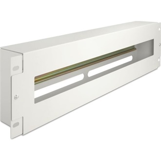 Delock 19  megszakító szalag borítással és DIN sínnel 3U fém szürke