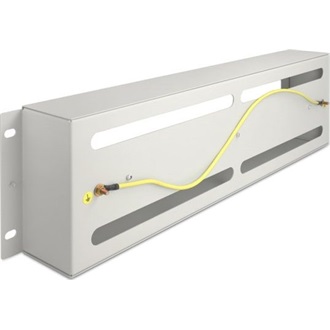 Delock 19  megszakító szalag borítással és DIN sínnel 3U fém szürke