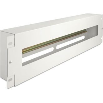 Delock 19  megszakító szalag borítással és DIN sínnel 3U fém szürke