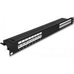 Delock 19  patch panel 16 porttal Cat.6A 1U fekete