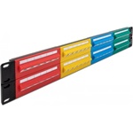 Delock 19  patch panel 48 porttal Cat.5e 2U színes