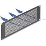 Delock 19  vakpanel kerek lyukakkal 3U fekete