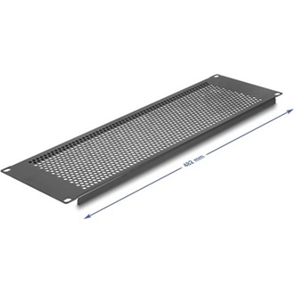 Delock 19  vakpanel kerek lyukakkal 3U fekete
