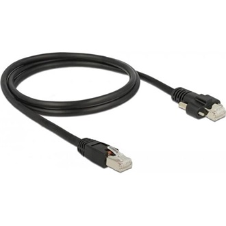 Delock 1 m-es RJ45 dugó > RJ45 dugó csavarokkal csatlakozós Cat.6 SSTP kábel