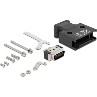 Delock 20 tűs kerettel rendelkező MDR fokos forrasztott csatlakozás apa