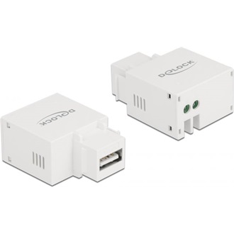 Delock 2,1 A-s, fehér, A-típusú USB töltő portos Keystone modul