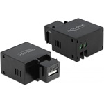 Delock 2,1 A-s, fekete, A-típusú USB töltő portos Keystone modul