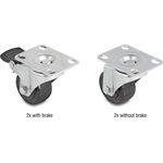 Delock 2 x 2 db.-os nagy teherbírású görgős kerék szett O 50 mm (átmérőjű) terhelési kapacitás akár 400 kg