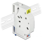 Delock 2 x SC Simplex vagy LC Duplex optikai rostkapcsoló doboz DIN sínhez