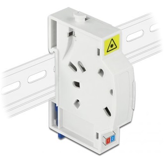 Delock 2 x SC Simplex vagy LC Duplex optikai rostkapcsoló doboz DIN sínhez