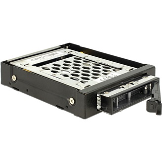 Delock 3.5”-os mobil rack 1 db 2.5”-os SATA / SAS HDD / SSD számára rezgés elleni védelemmel