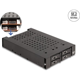 Delock 3.5  Mobil állvány 4 x M.2 NVMe SSD-hez OcuLink SFF-8612 konnektorral