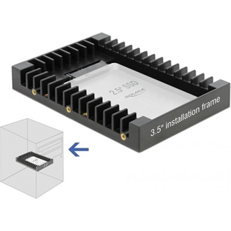 Delock 2,5" -> 3,5" 1db SATA3 beépítő keret fekete