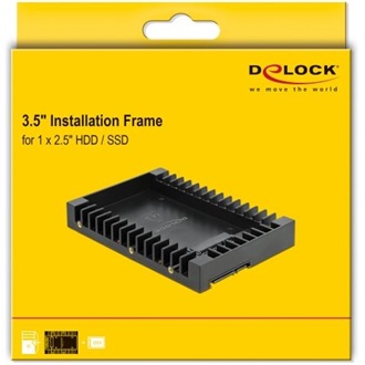 Delock 2,5" -> 3,5" 1db SATA3 beépítő keret fekete
