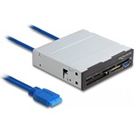 Delock 3.5  SuperSpeed USB kártyaolvasó 6 csatlakozási felülettel + 1 x A-típusú USB anyával