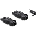 Delock 3-pontos, csavarozható felülettel rendelkező, fekete installáló csatlakozó készlet