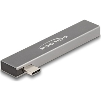Delock 3 portos vékony USB hub USB Type-C  csatlakoztatóval és 1 x USB 10 Gbps A-típusú és 2 x A-típusú USB 2.0