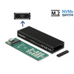 Delock 42004 M.2 2280 PCIe NVMe / SATA3 USB3.2 Gen 2×1 C külső ház fekete