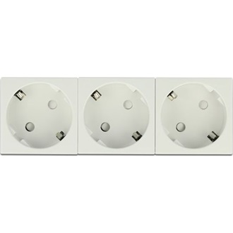 Delock 45 x 45 mm méretű, 3 modulos 45  elrendezésű Easy 45 földelt hálózati csatlakozóaljzat