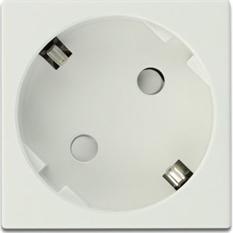 Delock 45 x 45 mm méretű, 45  elrendezésű Easy 45 földelt hálózati csatlakozóaljzat