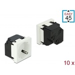 Delock villásdugó CEE 7/3 (EU) aljzat Easy 45 modul fehér 10db