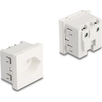 Delock 45 x 45 mm méretű, Easy 45 földelt hálózati csatlakozóaljzat T13 Svájc