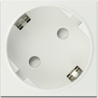 Delock 45 x 45 mm méretű, bővíthető, 45  elrendezésű Easy 45 földelt hálózati csatlakozóaljzat