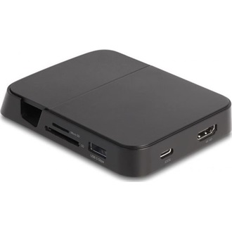 Delock 4K okostelefon dokkoló állomás beépített tartóval - HDMI / USB / Hub / SD / Micro-SD Android és Windows eszközökh
