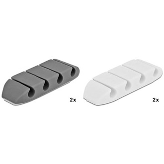 Delock 4 db.-os trapéz alakú kábeltartó szett 4 átvezetővel